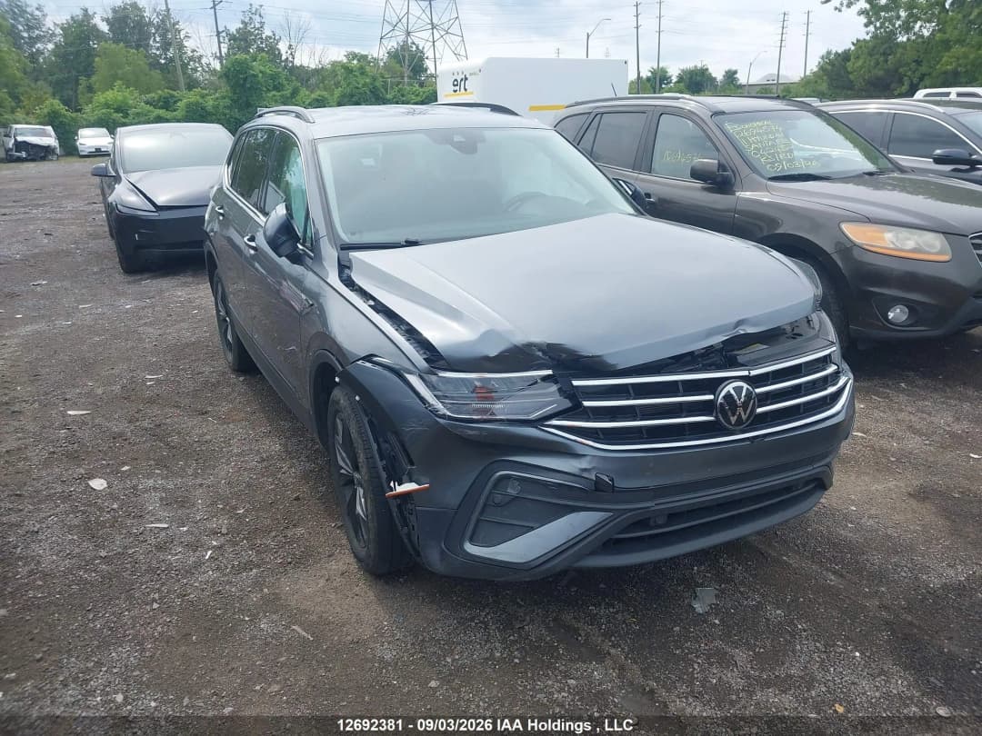 2024 VOLKSWAGEN TIGUAN SE Сірий - Бензин Позашляховик - зображення 1