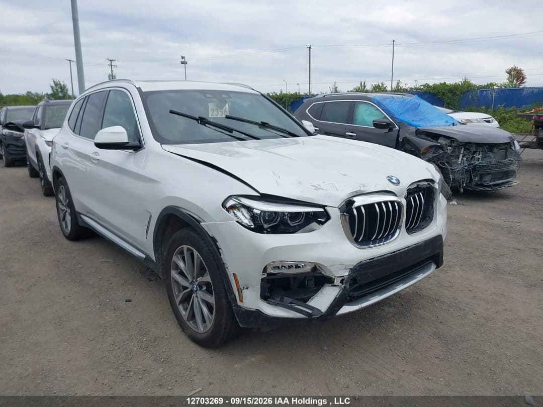 2019 BMW X3 XDRIVE30I Белый - Бензин Внедорожник - изображение 1